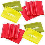 Speeron 6er-Set Widerstandsbänder aus Latex, 3 Stärken, je 1,5 m Länge Speeron Pilates Fitnessbänder