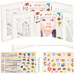 Your Design 2er-Set 3-teiliger Rahmen für je Babyfoto 2 Gipsabdrücke, 48,5 x 21 cm Your Design Rahmen für Babyfotos und Hand-/Fußabdrücke