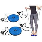 PEARL sports 2er-Set Fitness Twisting Disks mit Expander für Bauch, Taille & Arme PEARL sports