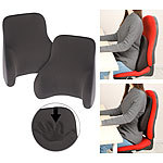 newgen medicals 2er-Set Memory-Foam-Rückenkissen, je 3-Zonen-Stütze newgen medicals Orthopädische Memory-Foam-Sitzkissen