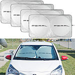 Lescars 4er-Set Universal-Sonnenschutzfolien für die Kfz-Scheibe Lescars Sonnenschutzfolien für Windschutzscheiben
