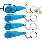 PEARL 4er-Set Brillen-Putz-Zangen mit Tüchern im Schlüsselanhänger PEARL Brillenputzer