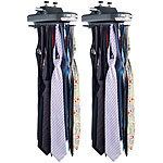 Sichler Haushaltsgeräte 2 elektrische Krawattenhalter für 64 Krawatten & 8 Gürtel, beleuchtet Sichler Haushaltsgeräte