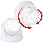 Luminea 2er-Set kabellose LED-Strahler, Bewegungssensor, 360° drehbar,100 lm Luminea 