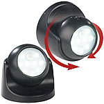 Luminea 2er-Set Kabellose LED-Strahler, Bewegungssensor, 360° drehbar,100 lm Luminea 