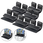 PEARL 6er-Set Universelle Smartphone-Clip-Halterungen bis 2 cm Dicke PEARL Smartphone-Clip-Halterungen für Tastaturen