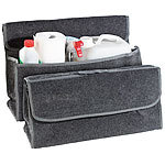 Lescars 2er Pack Anti-Rutsch-Kofferraumtasche mit Klettbefestigung "Large" Lescars kofferraum Organizer Taschen