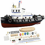 Playtastic 70-teiliger Schiff-Bausatz Schlepper aus Holz Playtastic Holz-Bausätze Schiffe