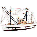 Playtastic 40-teiliger Schiff-Bausatz Fischkutter aus Holz Playtastic Holz-Bausätze Schiffe