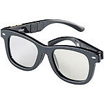 infactory Retro-Sonnenbrille mit einstellbarer Tönung (UV400) infactory Sonnenbrillen, selbsttönende per UV LCD regulierbar