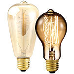 Luminea 2 Vintage-Schmucklampen mit handgewickelten Draht, konisch und gewölbt Luminea