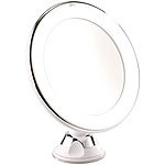 Sichler Beauty Rasier- & Kosmetikspiegel, Ø 17,5 cm, 5-fach, 25 LEDs, 360°-Saugnapf Sichler Beauty