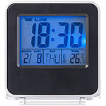 PEARL Kompakter Digital-Reisewecker mit Thermometer,Versandrückläufer PEARL Digitale Reisewecker mit Thermometer