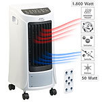 Sichler Haushaltsgeräte 4in1-Luftkühler, -befeuchter, Ionisator, Heizgerät, 4l, 1800W, 240ml/h Sichler Haushaltsgeräte Klimageräte zum Kühlen und Heizen