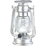 Lunartec 2er-Set Dimmbare High-Power Solar-LED-Sturmlampe, 200 lm, 3 W, silbern Lunartec 