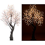 Luminea LED-Deko-Kirschbaum, 576 beleuchtete Blüten, 200 cm, für innen & außen Luminea Große LED-Bäume für innen und außen