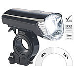 PEARL Akku-Fahrradlicht mit Cree-LED & Lenker-Halter, 120 Lumen, USB, IPX4 PEARL Akku-LED-Fahrradlampen, StVZO-zugelassen