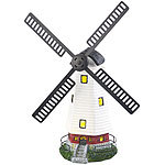 Lunartec Solar-Deko-Windmühle mit drehendem Windrad & LED-Licht, 8-Stunden-Akku Lunartec Beleuchtete Solar-Deko-Windmühlen mit drehenden Windrädern