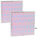 Lunartec 2er-Set Profi LED-Pflanzen-Wachstums-Leuchtpanels mit je 225 LEDs Lunartec LED-Pflanzen-Panels (rot & blau)