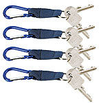 PEARL 4er-Set Schlüsselanhänger mit praktischem Karabinerhaken PEARL Schlüsselanhänger mit Karabinerhaken