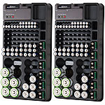 tka K&ouml;bele Akkutechnik 2er-Set 2in1-Batterie-Organizer mit Tester, f&uuml;r je 98 Batterien tka K&ouml;bele Akkutechnik Batterie-Organizer