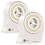 PEARL 2er-Set mobile M&uuml;ckenvertreiber mit USB- & Batteriebetrieb, 240 Std. PEARL USB-Insektenfrei-Ventilatoren