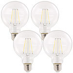 Luminea 4er-Set LED-Filament-Birnen, E27, E, 6 W, 806 lm, 345° Luminea