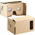 PEARL 2er Pack Virtual-Reality-Brille VRB55.3D, Bausatz f&uuml;r Smartphones PEARL Virtual-Reality-Brillen f&uuml;r Smartphones