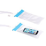 Somikon 2er Pack Wasserdichte Universal-Tasche f&uuml;r iPhone & Smartphone bis Somikon Wasserdichte Taschen f&uuml;r iPhones & Smartphones