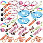 Sweetypet 30er-Set bunte Hundespielzeuge aus Baumwolle zum Kauen und Toben Sweetypet Hundespielzeug-Sets