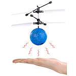 Simulus Selbstfliegender Hubschrauber-Ball mit bunter LED-Beleuchtung, blau Simulus