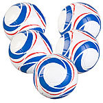 Speeron 5er-Set Trainings-Fußball aus Kunstleder, 22 cm Ø, Größe 5, 440 g Speeron