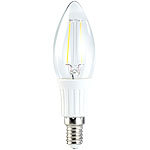 Luminea LED-Filament-Kerze, B35, 2 W, E14, warmweiß, 200 lm, 360° Luminea LED-Filament-Kerzen E14 (warmweiß)