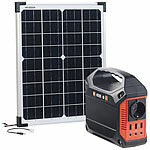 revolt Powerstation & Solar-Generator, 20-W-Solarzelle, 155 Wh, 12 & 230 V revolt 2in1-Solar-Generatoren & Powerbanks, mit externer Solarzelle