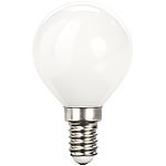 Luminea Retro-LED-Lampe, E14, G45, 3 Watt, 350 lm, 5000 K, wei&szlig; Luminea LED-Tropfen E14 G45 (neutralwei&szlig;)