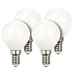 Luminea Retro-LED-Lampe, G45, 3 Watt, E14, 350 lm, 5000 K, weiß, 4er-Set Luminea LED-Tropfen E14 G45 (neutralweiß)