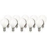 Luminea Retro-LED-Lampe, G45, 3 Watt, E14, 350 lm, 5000 K, wei&szlig;, 10er-Set Luminea LED-Tropfen E14 G45 (neutralwei&szlig;)