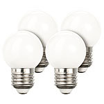Luminea Retro-LED-Lampe, E27, 3 W, G45, 250 lm, warmwei&szlig;, 4er-Set Luminea LED-Tropfen E27 (warmwei&szlig;)