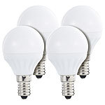 Luminea LED-Tropfen, 4 W, E14, 300 lm, 160�, P45-P, tageslichtwei&szlig;, 4-er Set Luminea LED-Tropfen E14 (tageslichtwei&szlig;)