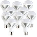Luminea LED-Lampe, 9W, E27, warmwei&szlig;, 3000 K, 585 lm, 10-er Set Luminea LED-Tropfen E27 (warmwei&szlig;)