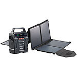 revolt Solar-Generator & Powerbank mit faltbarem 100-Watt-Solarpanel, 75 Ah revolt 2in1-Solar-Generatoren & Powerbanks, mit externer Solarzelle
