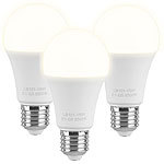 Luminea 3er-Set LED-Lampen, E27, 11 W (ersetzt 120 W), 1.350 lm, warmweiß Luminea LED-Tropfen E27 (warmweiß)