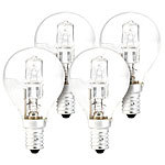 Luminea Dimmbare Halogen-Gl&uuml;hbirne im 4er-Set, A45, E14, 20 W, warmwei&szlig; Luminea Halogen-Tropfen E14 A45 (warmwei&szlig;)