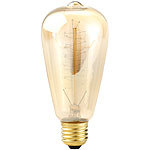 Luminea Vintage-Schmucklampe, konisch, mit spiralförmigem Glühdraht Luminea Kohle-Filament-Tropfen E27 (warmweiß)