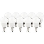 Luminea LED-Tropfen, E14, 3 W, 250 lm, 160�, 6.400 K, tageslichtwei&szlig;, 10er-Set Luminea LED-Tropfen E14 (tageslichtwei&szlig;)