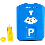 PEARL 2er-Set Parkscheibe mit Eiskratzer, Einkaufs-Chip und Profilmesser PEARL 