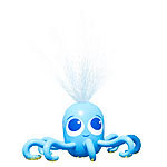 Playtastic Aufblasbarer Oktopus mit integriertem Wassersprinkler für Kinder Playtastic 