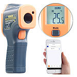 AGT Profi-Infrarot-Thermometer mit Laser, -50 bis +600 °C, LCD, Bluetooth AGT Infrarot-Thermometer mit Laser und Bluetoooth