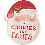infactory Keks-Teller mit Weihnachtsmann-Motiv & Aufschrift "Cookies for Santa" infactory