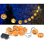 PEARL LED-Lichterkette mit 10 Lampions im Halloween-Kürbis-Look, Timer, IP44 PEARL 